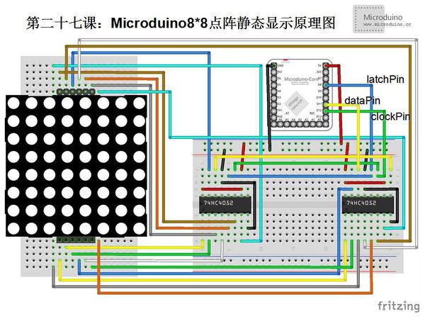 第二十七课-Microduino 8 8点阵静态显示原理图.jpg